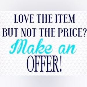 Like the item but not the price? Make an offer!